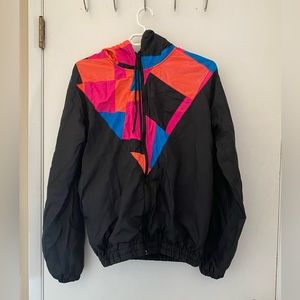 80s style black/neon windbreaker